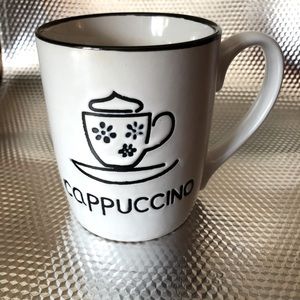 Coffee themed CAPPUCCINO stoneware mug !